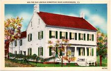 The Old Lincoln Homestead Near Harrisonburg Virginia VA 1930s Linen Postcard picture