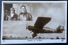 Postcard 1927 French aviators Costes and Le Brix in their Breguet 19, unused picture
