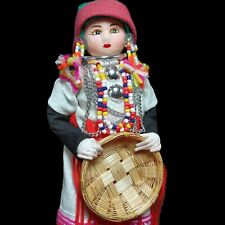 Doll Ornament Hill Tribe Karen Yang Tribal Culture 8” Figurine Folk Art Toy picture
