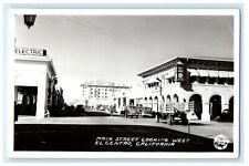 c1940's El Centro CA, Main Street Looking West Bank America RPPC Photo Postcard picture