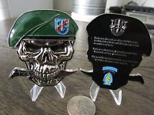US Army 20th SFG(A) Special Forces Group Creed Green Berets Skull Challenge Coin picture