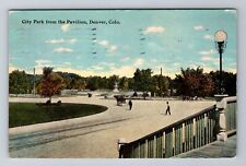 Denver CO-Colorado, City Park From Pavilion, Antique c1911 Vintage Postcard picture