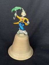 Vintage Brass and Pewter Clown Bell  ~ Hand Painted Multicolor picture