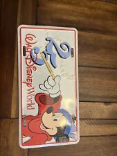 Vintage Walt Disney World 25th Anniversary Sorcerer Mickey License Plate Sealed picture