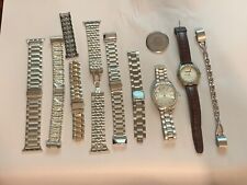 Junk Drawer Lot Watch Bands Pieces 11 Silver  picture