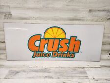 Orange Crush Juice Drinks Sign Vintage Plexi Glass Large Cooler Topper picture