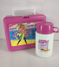 Vintage Barbie Plastic Shopping Lunchbox and Thermos 1990 Mattel picture