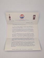 Pepsi Corporate Letter To Stockholders Sept 1947 Sugar Ration RARE picture