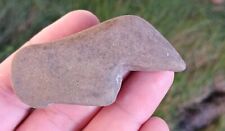Indian Artifacts Charmstone Bird Plummet With Eye Arrowheads Native American picture