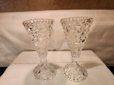 Pair of 2 Piece Partylite Bubble Glass Candle Holders picture