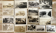 Vintage b/w photographs snapshots old cars 1920's 1930's Packard Chevy Pontiac picture