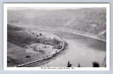 VINTAGE AT THE NARROWS, EAST BRADY, PA~B&W AERIAL VIEW RPPC POSTCARD AY picture