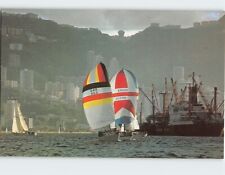 Postcard Hong Kong Yacht Club Race in Hong Kong Harbour picture