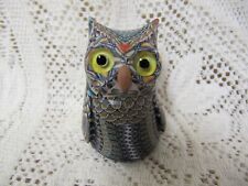 Jon Stuart Anderson Polymer Clay Owl Signed 2007 picture