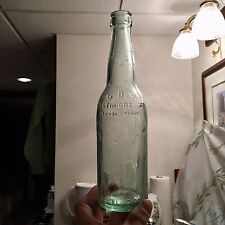 Embossed Pre-Pro Beer Bottle GBS Baltimore MD Shoulder Arc Aqua Dated 1916 Old picture