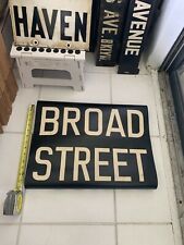 1948 NY NYC BMT SUBWAY ROLL SIGN BROAD STREET FINANCIAL DISTRICT LOWER MANHATTAN picture