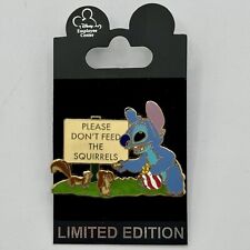 DEC Disney Pin LE 300 Employee Center STITCH Please Don’t Feed The Squirrels picture