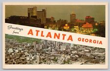 Postcard Greetings from Atlanta Georgia, Multi-view early 1960s picture