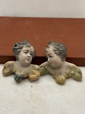 Couple Cherubs Angels Eyes Of Glass Art Presepiale 2 3/8x2 3/8in Nativity picture
