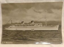 Vintage RPPC Photo Postcard S.S. Homeric Cruise Ship Flags Launches Souvenir picture
