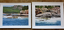 2 Maine Photos Printed on Canvas Bar Harbor Sand Beach and Rocky Coast 14