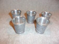 Vintage Pewter Fein Zinn Shot Glass Size...Ornate picture