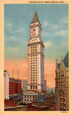 Custom House Tower, Boston, Massachusetts, New England, 505 feet, 30 Postcard picture