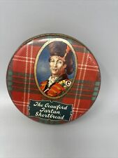Vtg 1930's 1940s The Crawford Tartan Shortbread Biscuit Round Tin Variety London picture