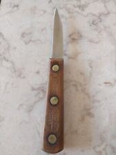 Vintage Chicago Cutlery 100S Paring Knife Medium Dark Brown Handle  J13 picture