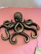 Small /Cast Iron/ Wall Sculpture Octopus Shape/ Key Holder/NWT picture