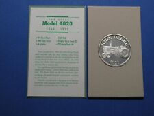 John Deere 1964 Model 4020 Tractor Silver Round in Case with Story 1 oz 999 Fine picture