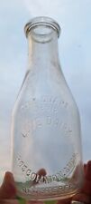 Vintage Love Dairy Clear Embossed Quart Milk Bottle - ROSCOMMON MICHIGAN  picture