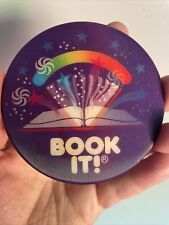 Vintage 1988 Pizza Hut Book It Button Pin Holographic Reading Promo 2 picture