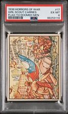 1938 HORRORS OF WAR #17 GIRL SCOUT CARRIES FLAG TO DOOMED MEN PSA 6 picture