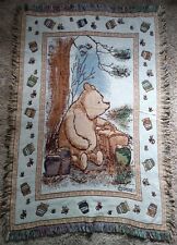 Vintage Classic Winnie the Pooh Tapestry Blanket Throw Goodwin Weavers 34
