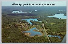 Greetings from Presque Isle Wisconsin Aerial View UNP picture
