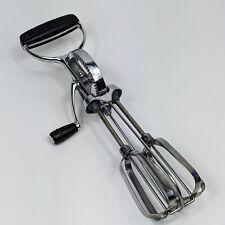 Vintage EKCO Best Egg Beater Mixer Hand Held Mixer Stainless Steel USA Black picture