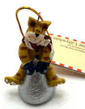 Gail West Cat on Kiss Ornament picture