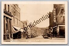 Real Photo Main Street Stores & Autos At Deadwood SD South Dakota RP RPPC L45 picture