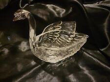 Vintage West Germany Crystal Swan Figurine-Candy Dish picture