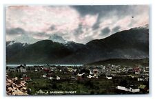 Postcard A Skagway Sunset, Alaska AK AJ23 picture