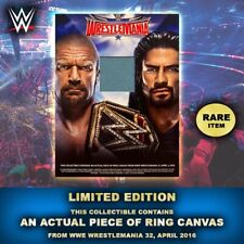 WWE WrestleMania 32 - Mounted Actual Piece of Ring Canvas -Rare Collectors item picture