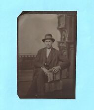 Tintype. Handsome young man.  Sitting pose. picture