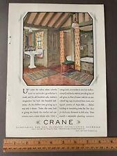 ANTIQUE VTG 1928 CRANE PLUMBING INSTALLATION GOOD HOUSEKEEPING ADVERTISING PAGE picture
