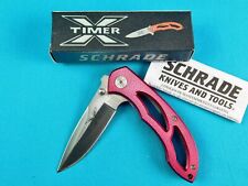 Vintage Schrade Taylor Brands X Timer Folding Pocket Knife Red picture