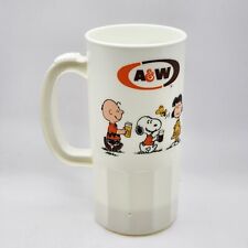 Vintage 1971 A&W Root Beer 40th Anniv PEANUTS Plastic Cup Mug 22oz. Snoopy Promo picture
