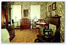 1959 Bedroom, Abraham Lincoln Home Springfield Illinois IL Political Postcard picture
