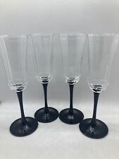 4 Octime Arcoroc Luminarc France Champagne Flutes Black (2 SETS AVAILABLE) picture
