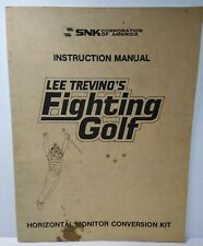 Lee Trevino's Fighting Golf Arcade Manual Vintage Video Game SNK Repair 1988 picture