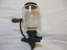 VINTAGE/ANTIQUE ARCADE # 25 WALLMOUNT COFFEE GRINDER LOTS OF PATINA WORKS picture